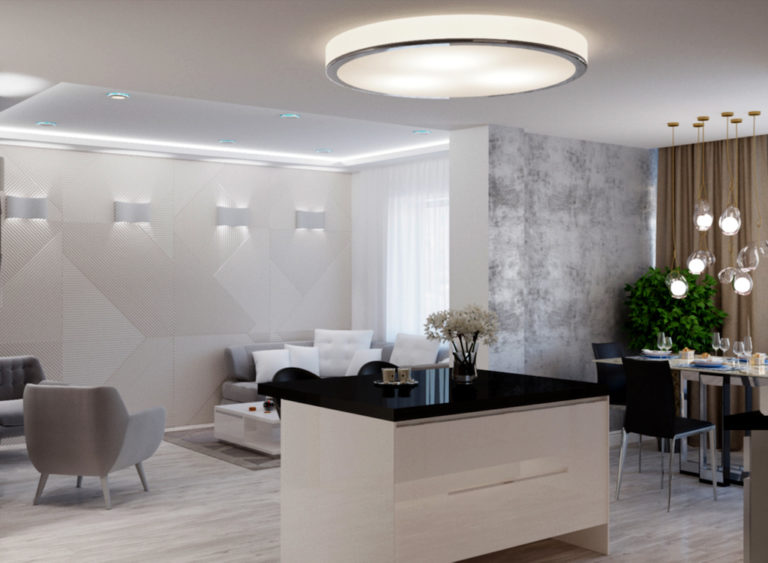 Квартира минимализм 150 м2