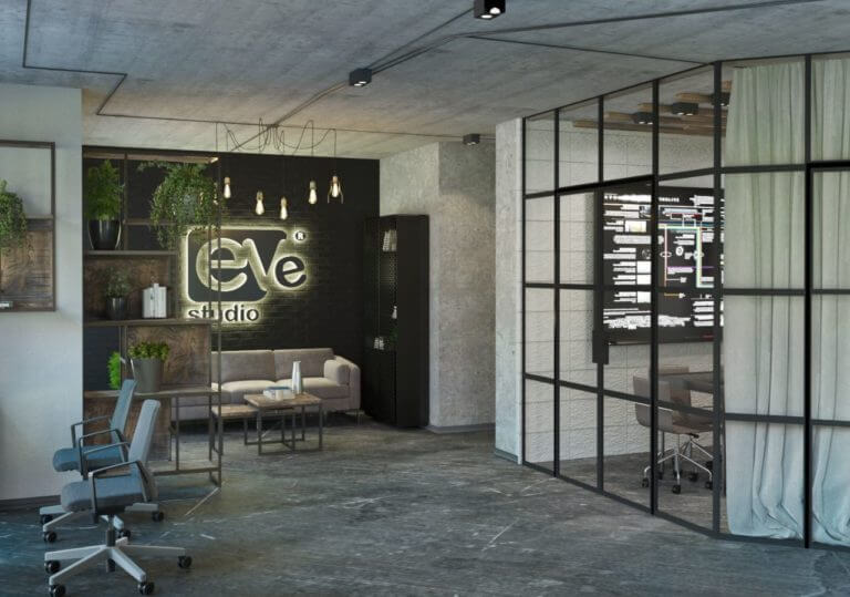 Офис в стиле Loft 65 м2